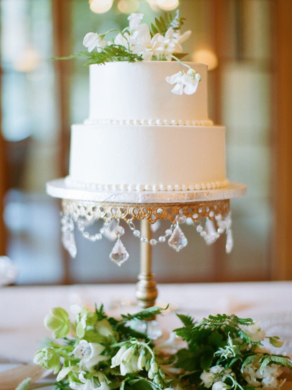White wedding cake