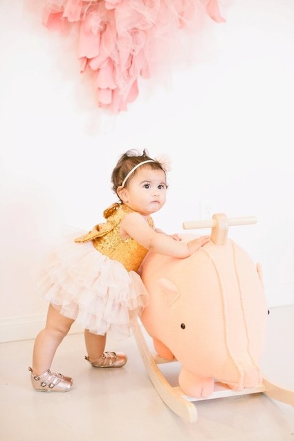 pink and gold 1st birthday