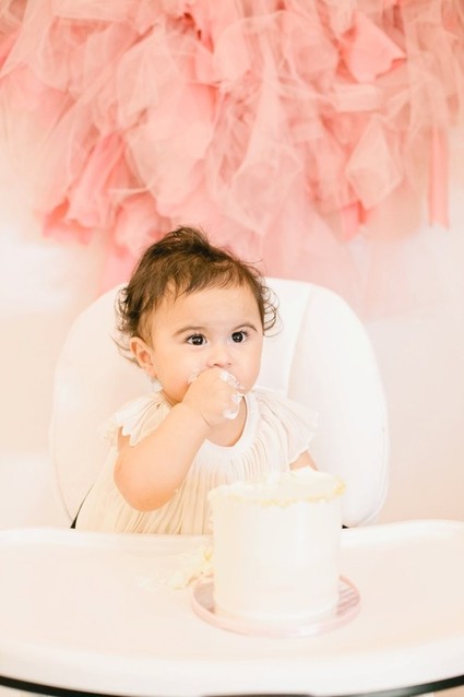 pink and gold first birthday