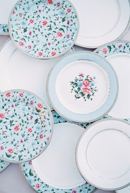 Vintage floral plates