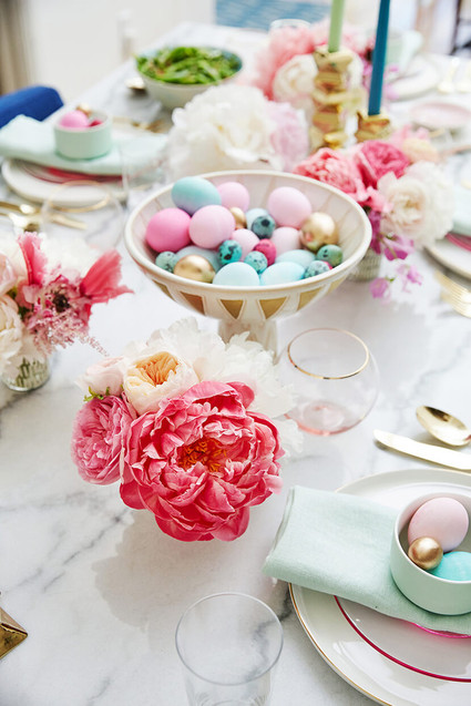 A modern glam easter brunch