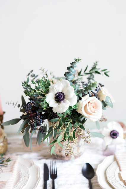 White anemone florals