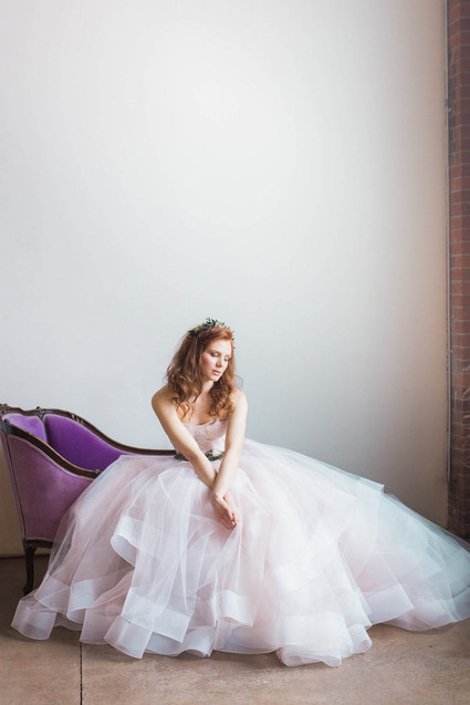 Blush wedding dress