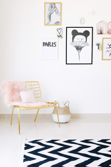 modern copper girls room