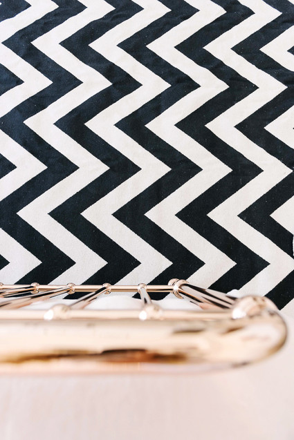 black and white chevron rug