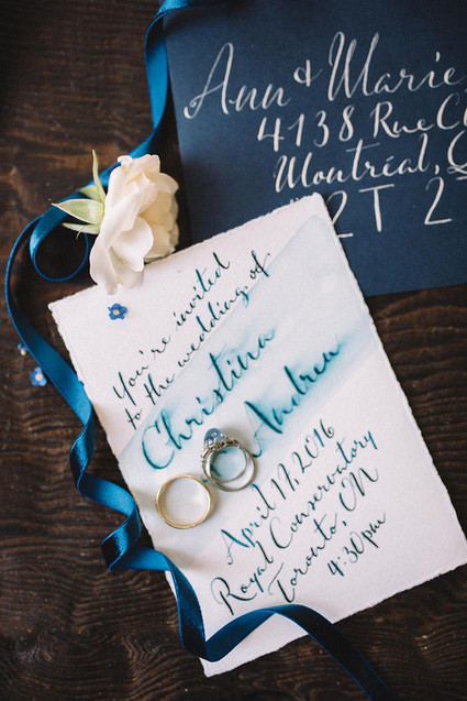 Blue calligraphy