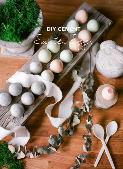 Cement easter eggs