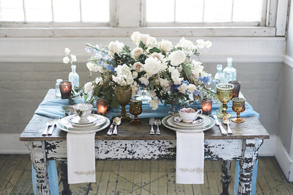 Vintage blue wedding inspiration Inspiration