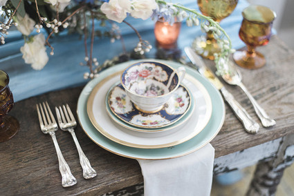 Vintage blue wedding inspiration Inspiration