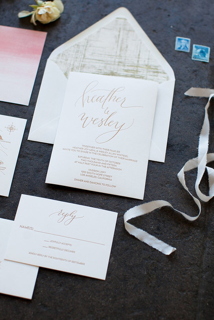 Modern wedding invitations