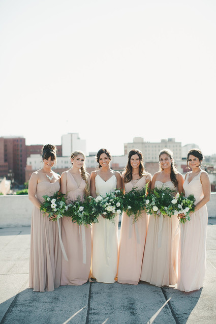 Blush bridesmaids