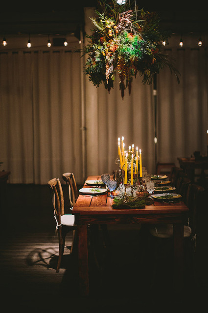 Rustic wedding reception decor