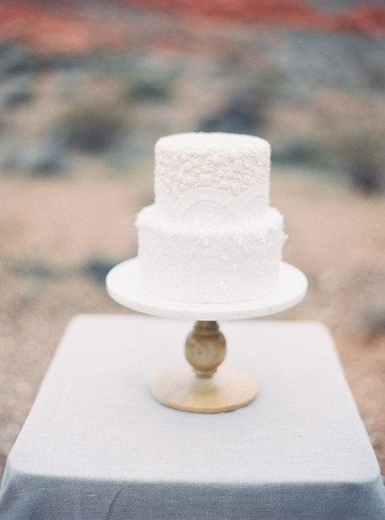 White wedding cake