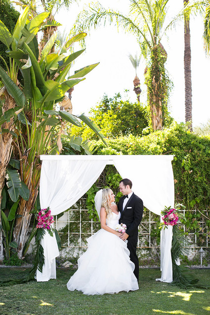 Tropical Palm Springs wedding