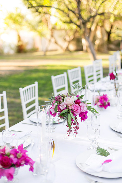 Tropical Palm Springs wedding