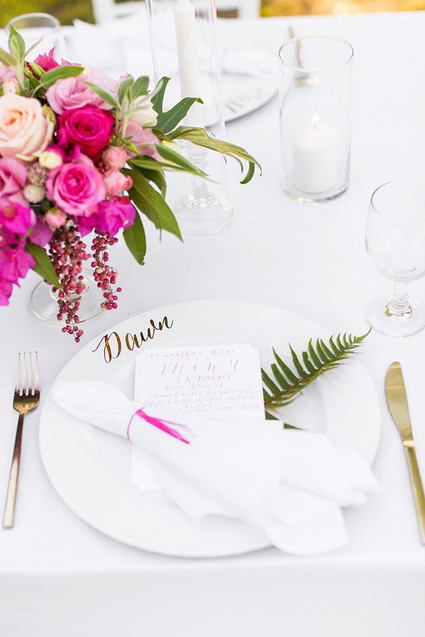 Tropical Palm Springs wedding