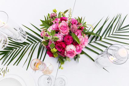 Tropical Palm Springs wedding