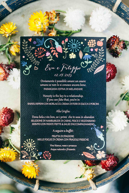 Colorful eclectic Italian wedding