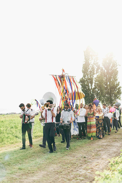 Colorful eclectic Italian wedding