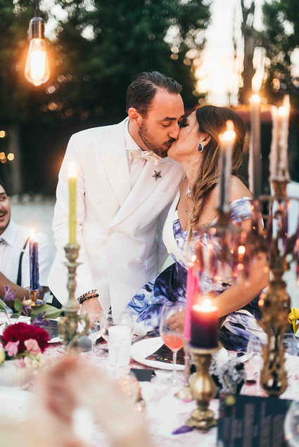 Colorful eclectic Italian wedding