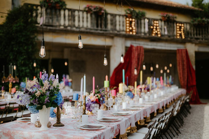 Colorful eclectic Italian wedding