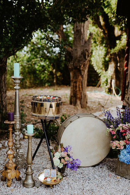 Colorful eclectic Italian wedding
