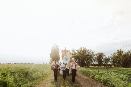 Colorful eclectic Italian wedding