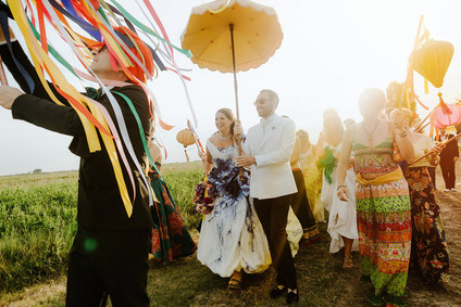 Colorful eclectic Italian wedding