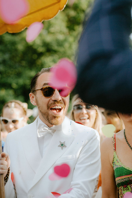 Colorful eclectic Italian wedding