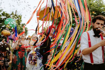 Colorful eclectic Italian wedding