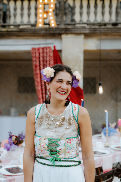 Colorful eclectic Italian wedding