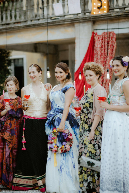 Colorful eclectic Italian wedding