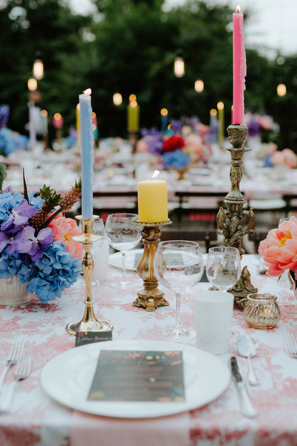 Colorful eclectic Italian wedding