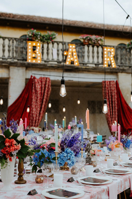 Colorful eclectic Italian wedding