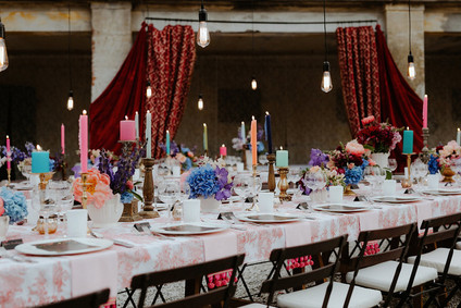 Colorful eclectic Italian wedding