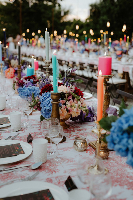 Colorful eclectic Italian wedding