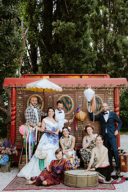 Colorful eclectic Italian wedding