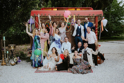 Colorful eclectic Italian wedding