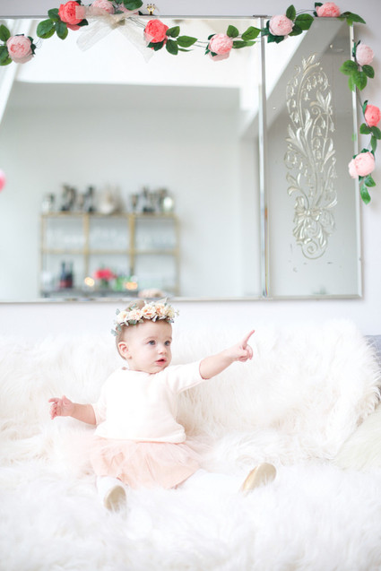 Elegant pink 1st birthday party