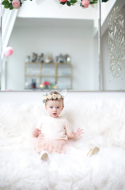 Elegant pink 1st birthday party