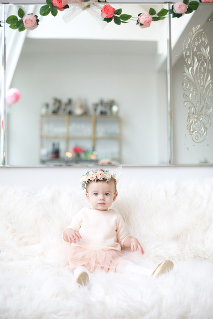 Elegant pink 1st birthday party
