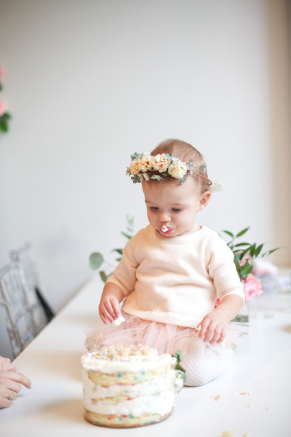 Elegant pink 1st birthday party