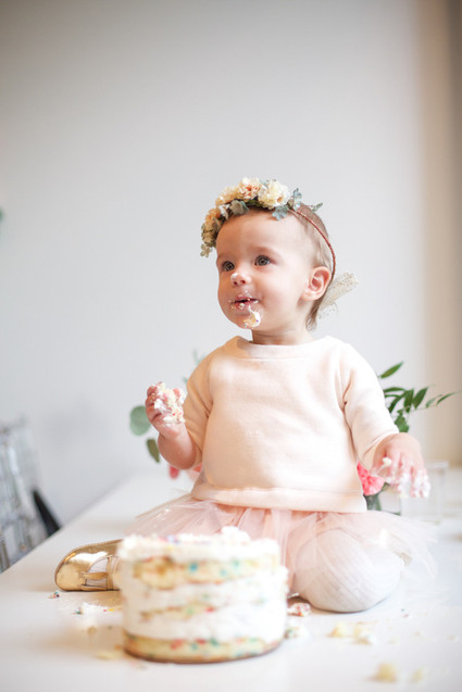 Elegant pink 1st birthday party