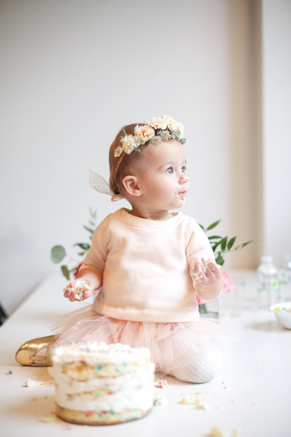 Elegant pink 1st birthday party