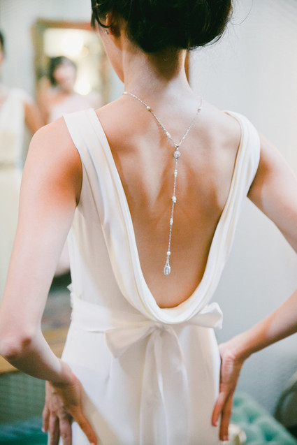 Low back wedding dress