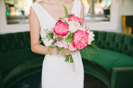 Colorful peony bouquet