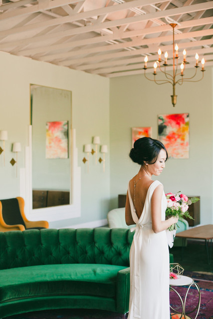 Low back wedding dress