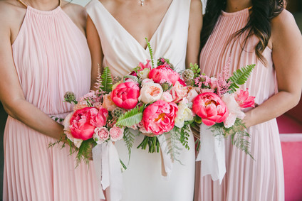 Pink bridesmaid dresses
