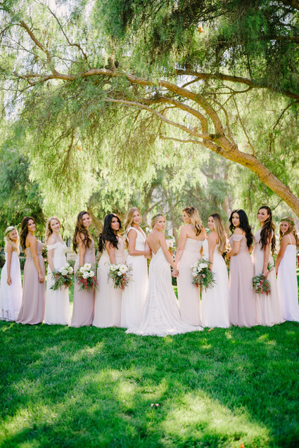 Neutral bridesmaid dresses