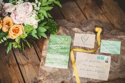 Watercolor wedding invitations